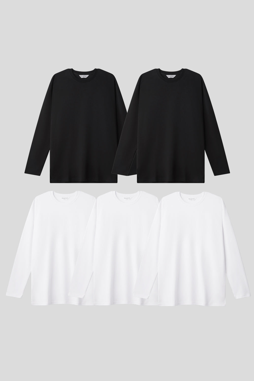 Men’s Relax Semi-Oversized Layering Long-Sleeve T-Shirt – Easy Multipack