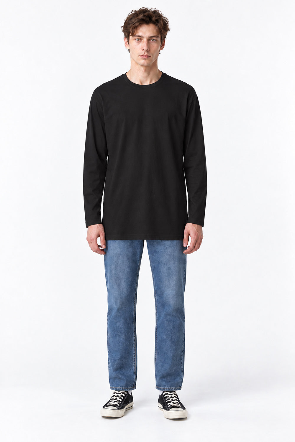 Men’s Relax Semi-Oversized Layering Long-Sleeve T-Shirt – Easy Multipack