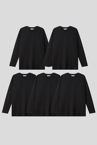 Men’s Relax Semi-Oversized Layering Long-Sleeve T-Shirt – Easy Multipack