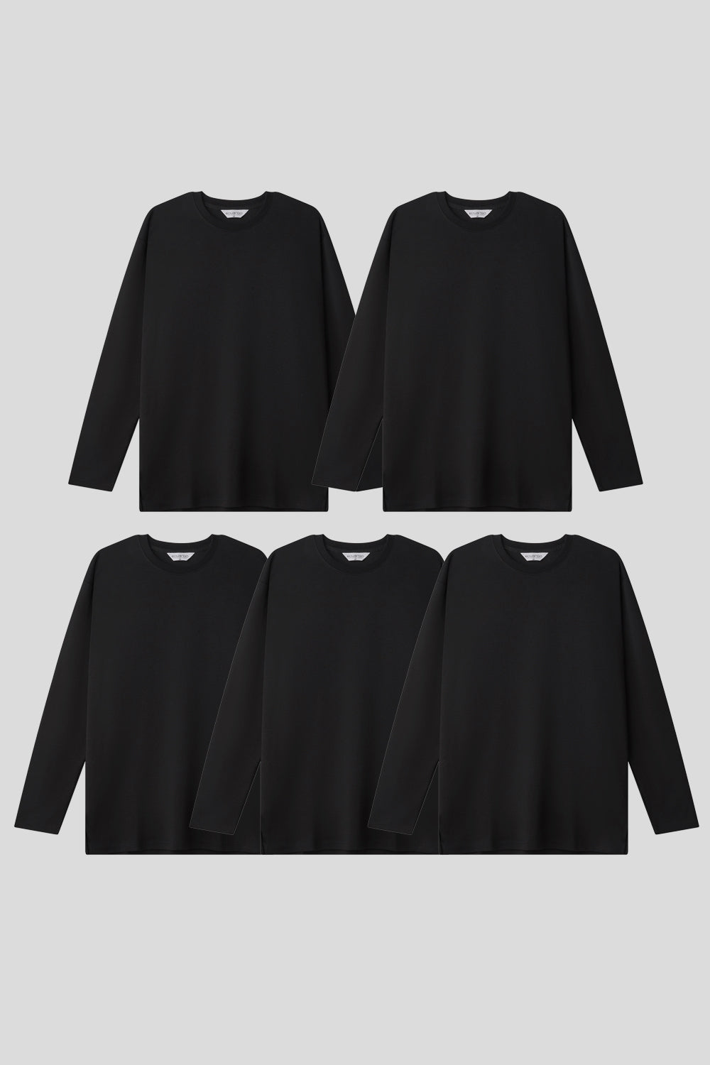 Men’s Relax Semi-Oversized Layering Long-Sleeve T-Shirt – Easy Multipack