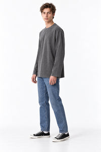 Men’s Oversized Pigment-Dyed Long-Sleeve T-Shirt