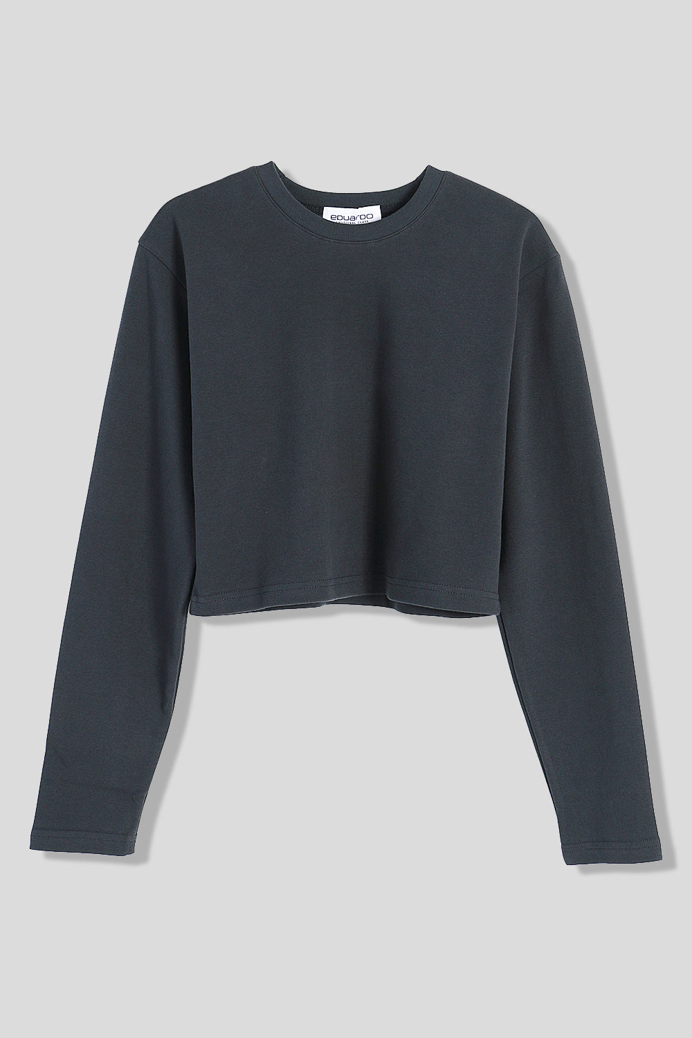 EDUARDO Casual Mid Weight Women's Long Sleeve Crop Top Shirts