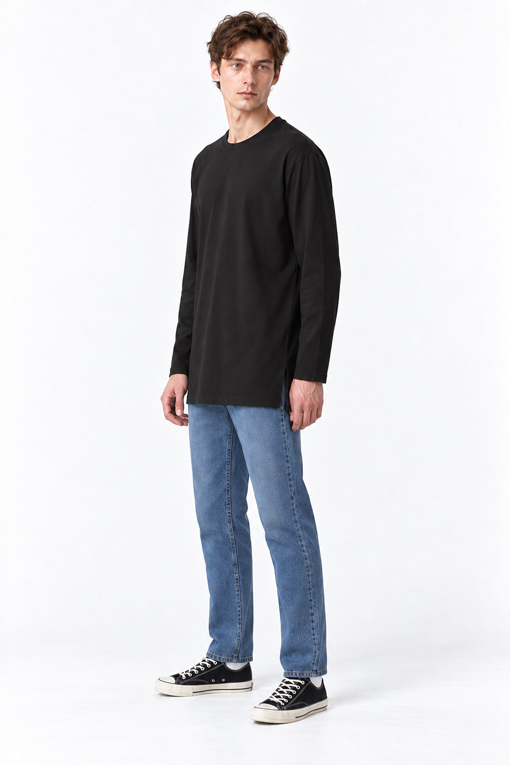 Men’s Relax Semi-Oversized Layering Long-Sleeve T-Shirt – Easy Multipack