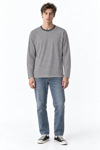 Men’s Semi-Oversized Striped Long-Sleeve T-Shirt