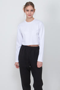 Women’s Normal Regular-Fit Cropped Long-Sleeve T-Shirt – Classic Multipack