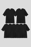 EDUARDO Women's Normal Fit  Cotton Modal Blend Short Sleeve T-Shirt Easy Set, 5-pack.