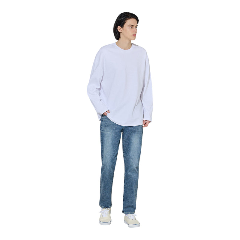 EDUARDO Men's Semi Over Relaxed Fit Long-Sleeve Crew Neck T-Shirt Multipack 3 Pcs