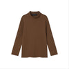 EDUARDO Youth Mock Neck semi-Over Brushed Heavy Cotton Long Sleeve Shirt.