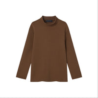 EDUARDO Youth Mock Neck semi-Over Brushed Heavy Cotton Long Sleeve Shirt.