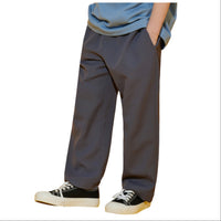 EDUARDO Unisex Youth Wide Cool Moist Banding Slacks Elastic Waist with Pockets Pants.