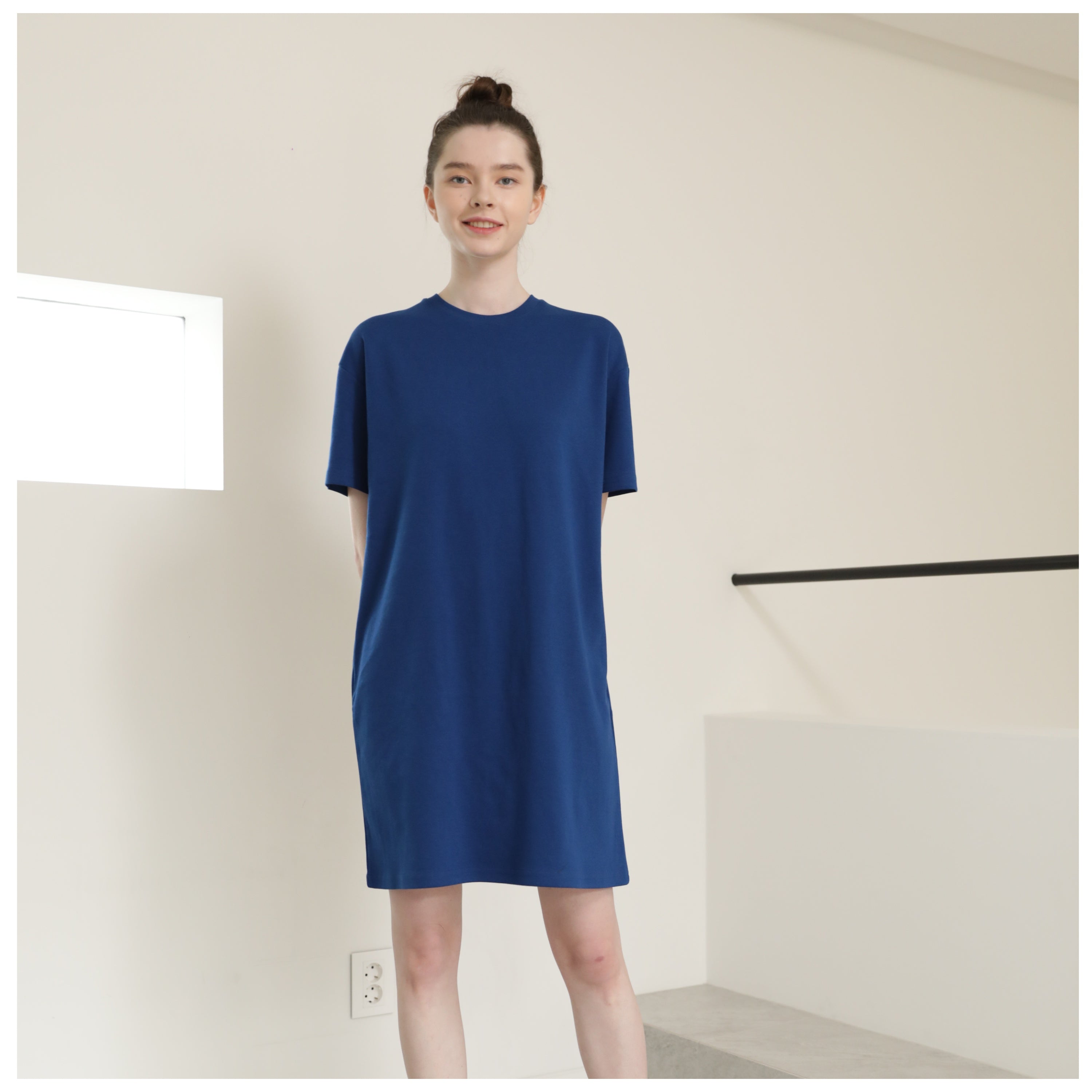 Semi fitted cheap t shirt dress