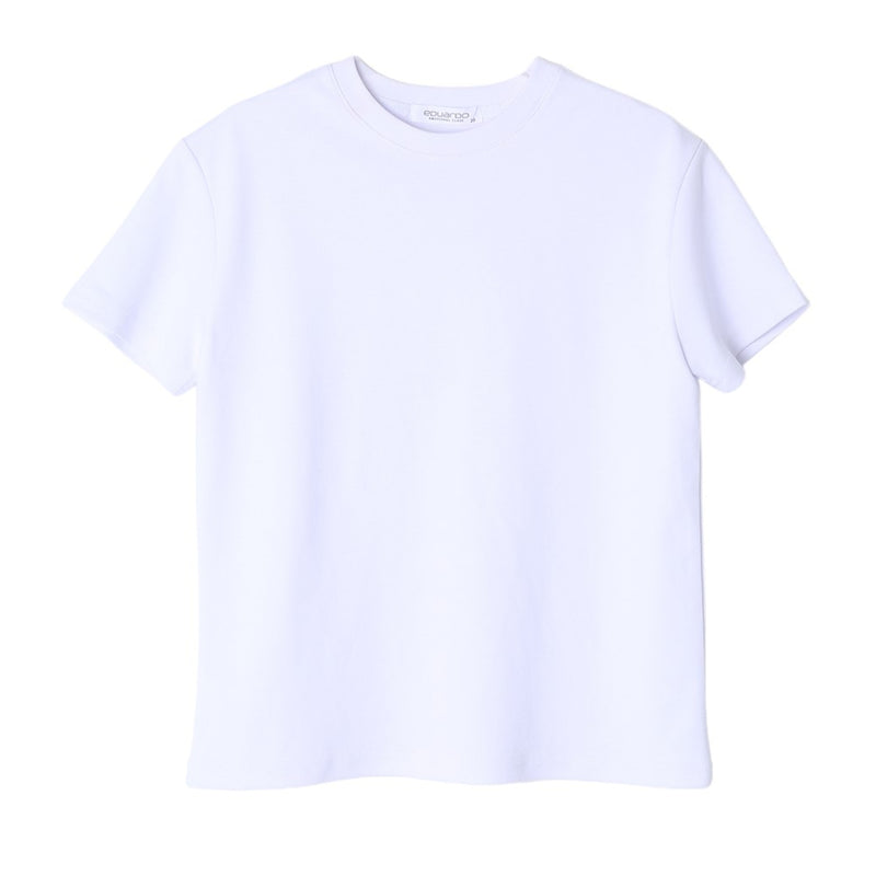 EDUARDO Children Unisex Short-Sleeve T-Shirt Semi Over Relaxed Fit Boys and Girls. (Cool Cotton Modal Blend)