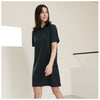 EDUARDO Women Summer Casual Short Sleeve Crewneck T-Shirt Dress Semi over Fit. (Cool Cotton Modal Blend)