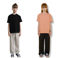 EDUARDO Children Unisex Short-Sleeve T-Shirt Semi Over Relaxed Fit Boys and Girls. (Cool Cotton Modal Blend)