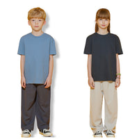 EDUARDO Children Unisex Short-Sleeve T-Shirt Semi Over Relaxed Fit Boys and Girls. (Cool Cotton Modal Blend)