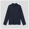 Women's Semi-Over Heavyweight Cotton Long Sleeve Mock Neck Top.