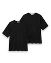 EDUARDO 2 Pack Men's Crew T-Shirt, Cotton Modal, Anyone Over Fit Short Sleeves Multipack.