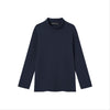 EDUARDO Youth Mock Neck semi-Over Brushed Heavy Cotton Long Sleeve Shirt.