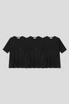 EDUARDO Men's Relaxed semi-overfit short-sleeved t-shirt multipack 3 pcs  [Black]