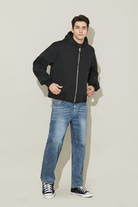 EDUARDO Overfit Incision Balloon Hoodie Zip-Up.