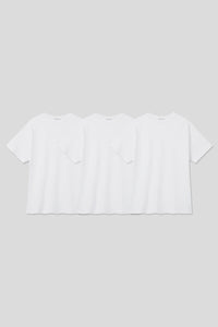 EDUARDO 3 Pack Women's Crew T-Shirt, Cotton Modal Blend, Normal Fit, Short Sleeves Multipack.