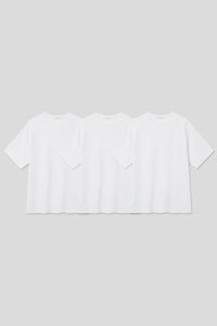 EDUARDO 3 Pack Women's Semi Over fit, Short Sleeve, Crewneck Cotton Modal Blend, T-Shirts, Multipack.