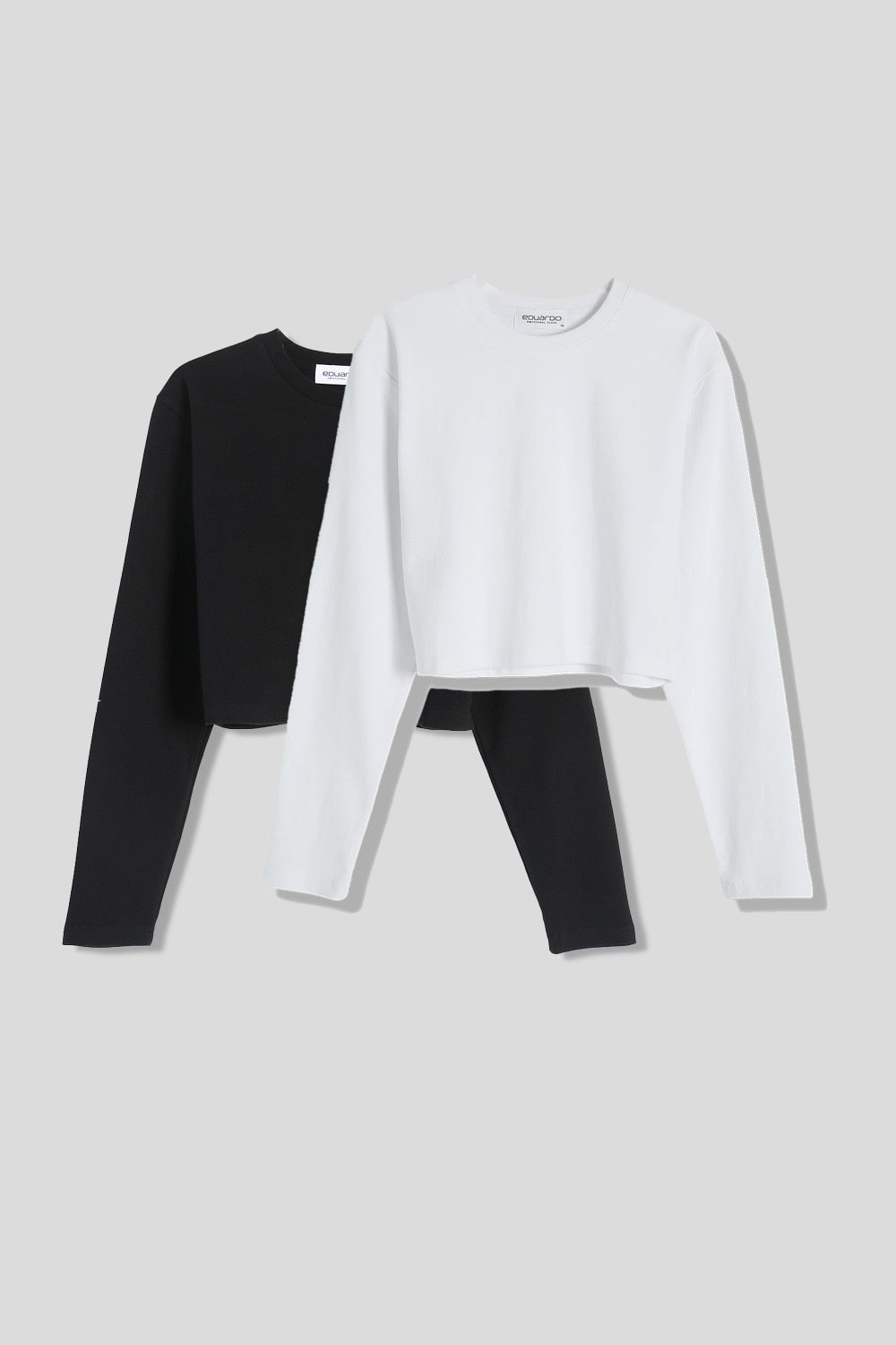 Women’s Normal Regular-Fit Cropped Long-Sleeve T-Shirt – Classic Multipack