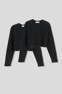 Women’s Normal Regular-Fit Cropped Long-Sleeve T-Shirt – Classic Multipack