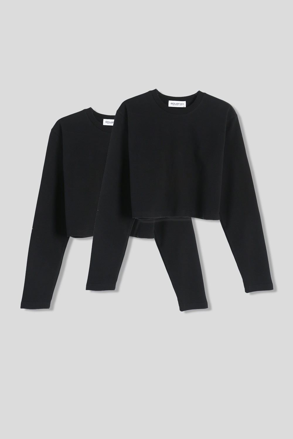 Women’s Normal Regular-Fit Cropped Long-Sleeve T-Shirt – Classic Multipack
