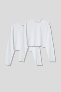 Women’s Normal Regular-Fit Cropped Long-Sleeve T-Shirt – Classic Multipack