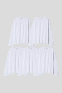 Men’s Relax Semi-Oversized Cropped Long-Sleeve T-Shirt – Classic Multipack