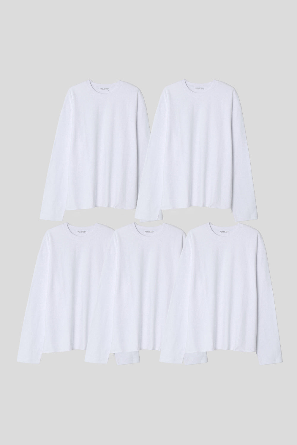 Men’s Relax Semi-Oversized Cropped Long-Sleeve T-Shirt – Classic Multipack