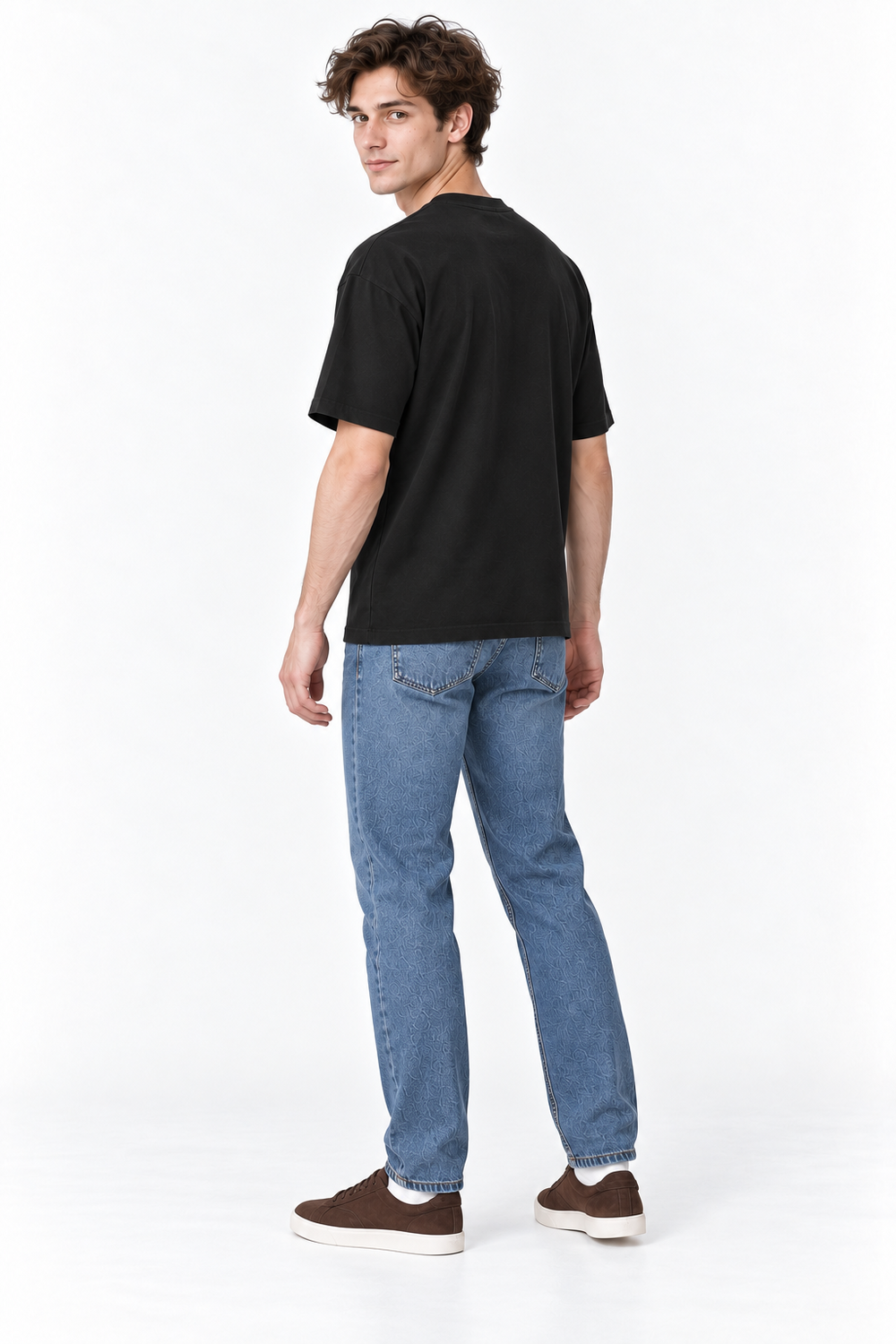 Men’s Relax Semi-Oversized Cropped Short-Sleeve T-Shirt – Classic Multipack