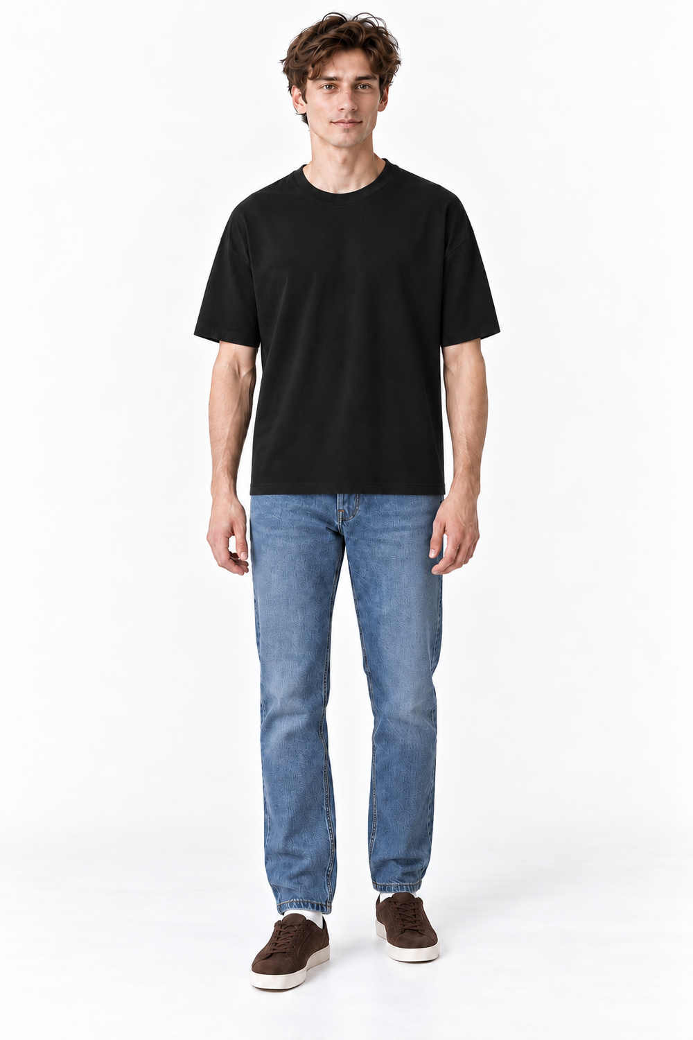 Men’s Relax Semi-Oversized Cropped Short-Sleeve T-Shirt – Classic Multipack