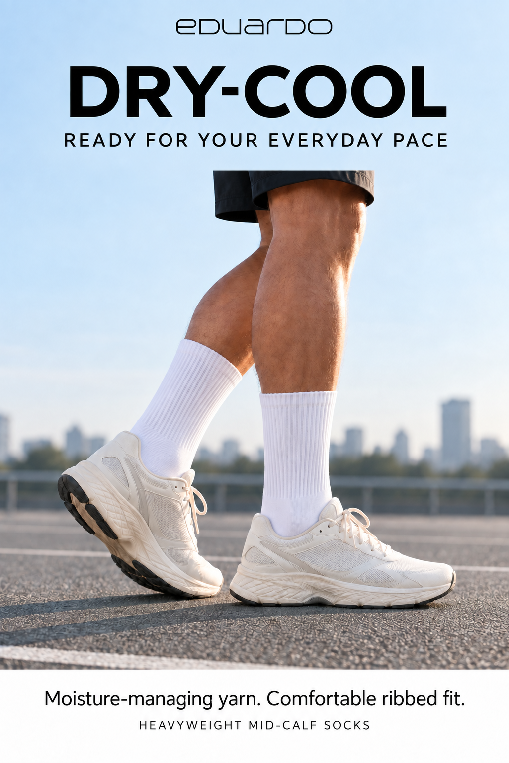 Unisex Dry-Cool Heavyweight Mid-Calf Socks – 10-Pair Pack