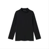 EDUARDO Youth Mock Neck semi-Over Brushed Heavy Cotton Long Sleeve Shirt.