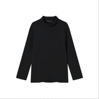 EDUARDO Youth Mock Neck semi-Over Brushed Heavy Cotton Long Sleeve Shirt.