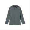 EDUARDO Youth Mock Neck semi-Over Brushed Heavy Cotton Long Sleeve Shirt.