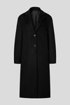 Eduardo Women Wool Coat Single-Breasted Chesterfield Long Overcoat.