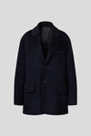 EDUARDO Wool Blend Pea coat Classic Single-Breasted Notch Lapel for Men and Women.