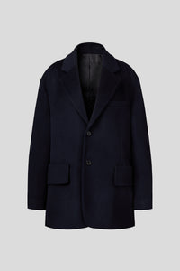 EDUARDO Wool Blend Pea coat Classic Single-Breasted Notch Lapel for Men and Women.