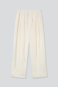 EDUARDO Women's Drawstring Elastic Waisted Wide Leg Trouser with Pockets.