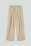 EDUARDO Women's Drawstring Elastic Waisted Wide Leg Trouser with Pockets.