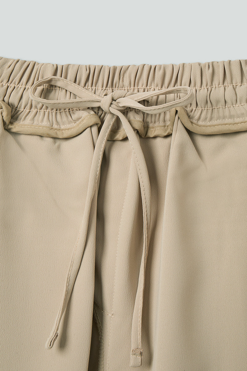 EDUARDO Women's Drawstring Elastic Waisted Wide Leg Trouser with Pockets.