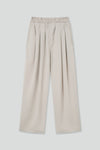 EDUARDO Women's Drawstring Elastic Waisted Wide Leg Trouser with Pockets.