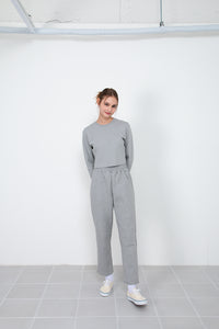 EDUARDO Women High-Density Classic Semi-Wide Sweatpants, Pocket.