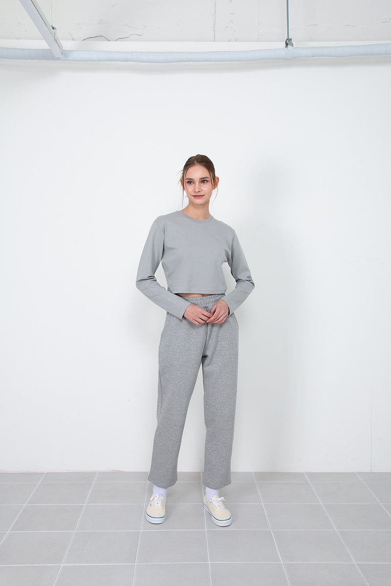 EDUARDO Women High-Density Classic Semi-Wide Sweatpants, Pocket.