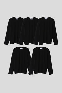Women’s Normal Regular-Fit Long-Sleeve T-Shirt – Classic Multipack