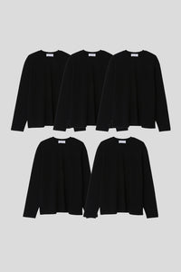 Women’s Relax Semi-Oversized Long-Sleeve T-Shirt – Classic Multipack