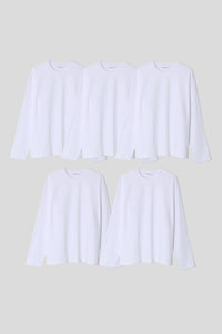 Women’s Relax Semi-Oversized Long-Sleeve T-Shirt – Classic Multipack